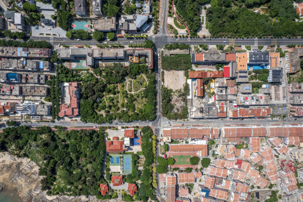 istock An aerial view of the architectural complex and greenery on the island 1864656675