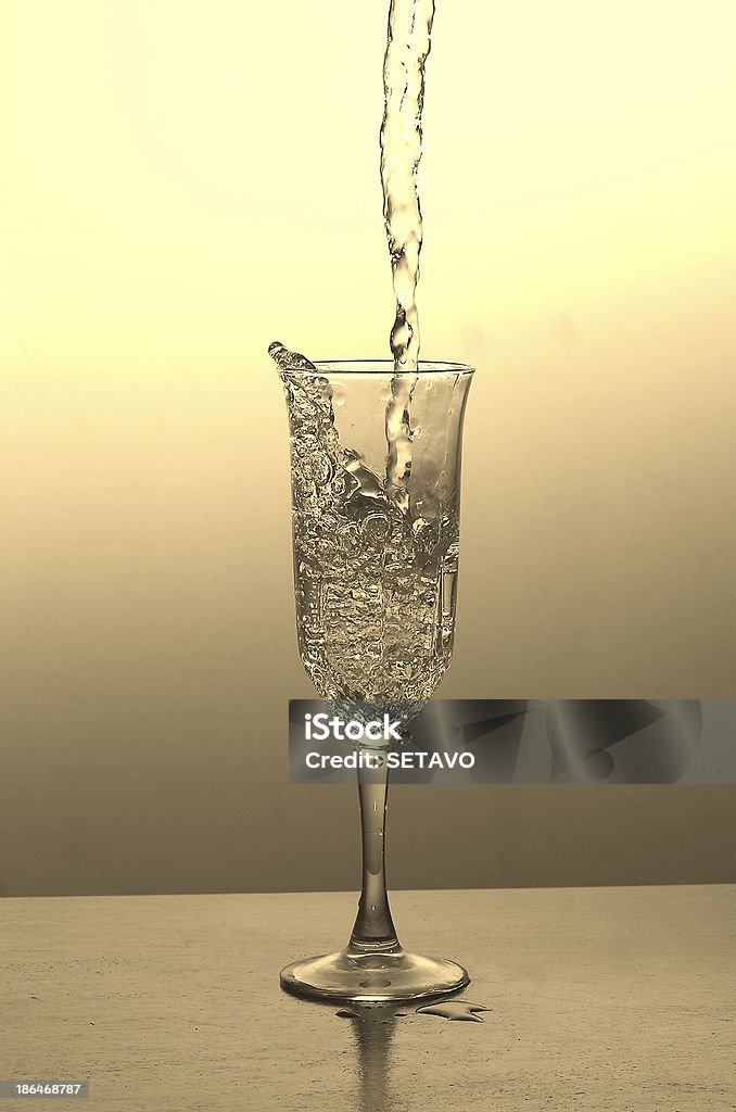 Fresh water being poured into glass Abstract Stock Photo