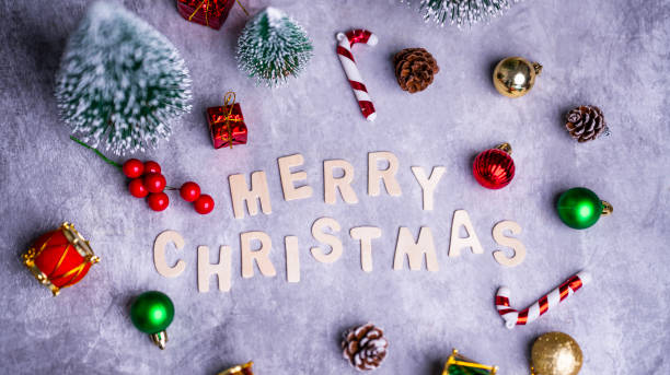 istock Flatly image of Christmas decorations 1864728622
