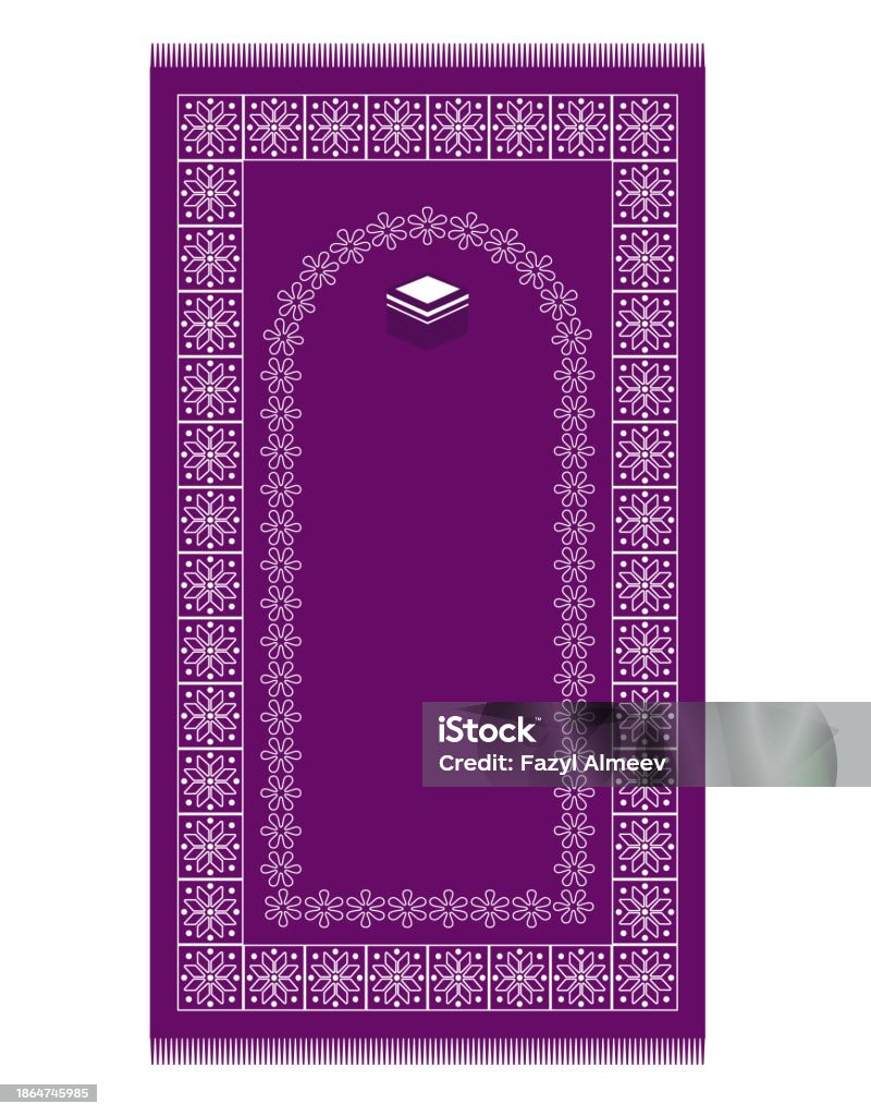 Islamic Textile Rug Muslim Violet Prayer Rug With Decorative Elements Islamic Textile Mats ...
