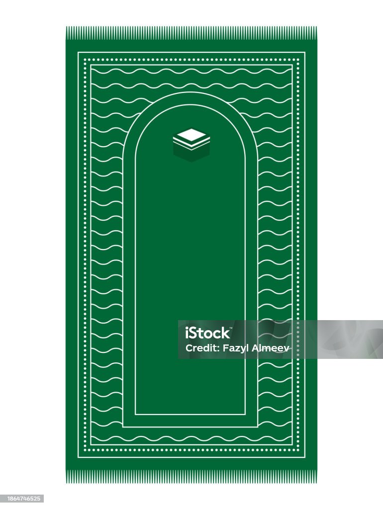 Islamic Textile Rug Muslim Green Prayer Rug Islamic Textile Minimal Designs Stock ...