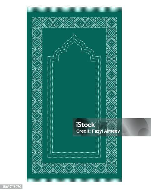 Islamic Textile Rug Muslim Prayer Rug With Decorative Elements Islamic Textile Stock ...