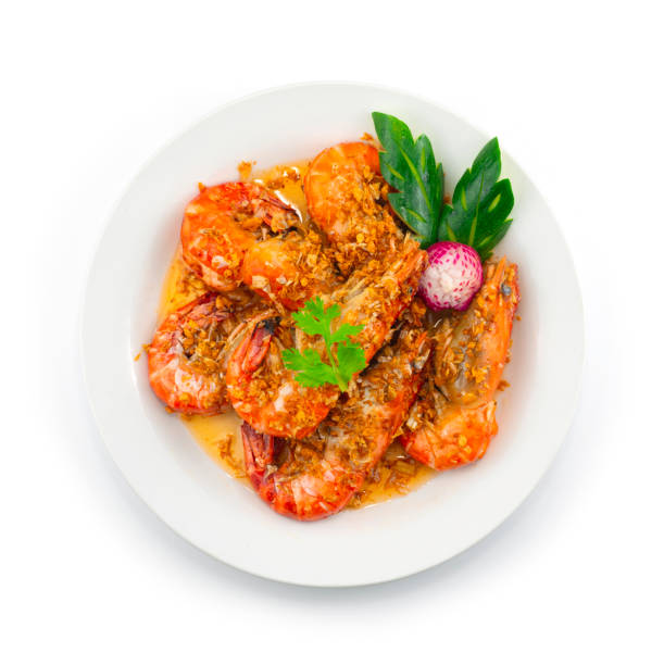 istock Fried Prawns with Garlic and peppers Asian food 1864763725
