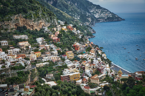 Amalfi coast with beautiful views of the fantastic places. Sorrento, Amalfi, Minori, Mainori, Marmorata. Italy.