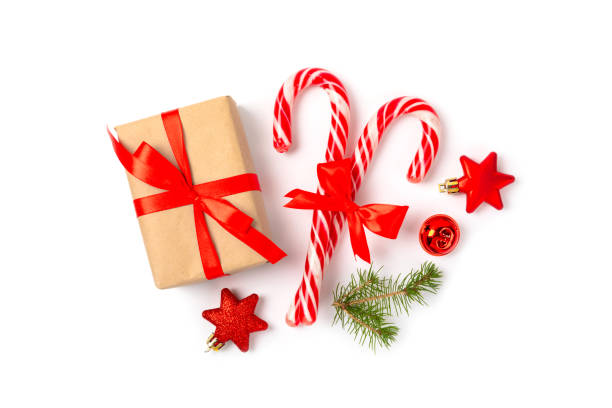 istock Candy cane isolated on white background. Christmas sweets. Christmas candy. New Year. A traditional sweet gift for the Christmas tree. Holiday concept. 1864795056