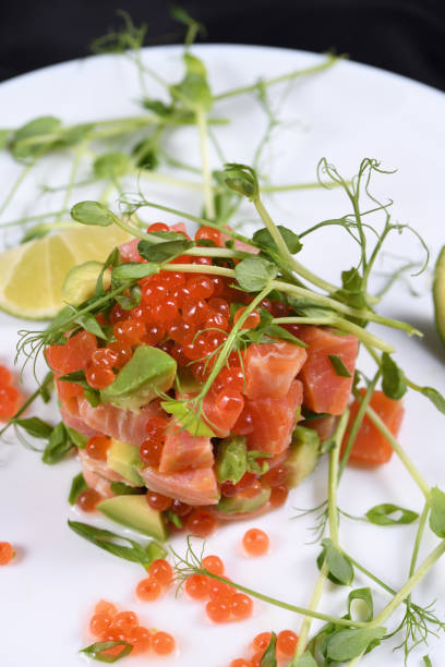 istock Avocado and salmon tartare 1864801560