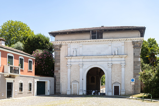 Porta Santa Croce is one of the entrances of the sixteenth century city walls; Padua, Veneto, Italy