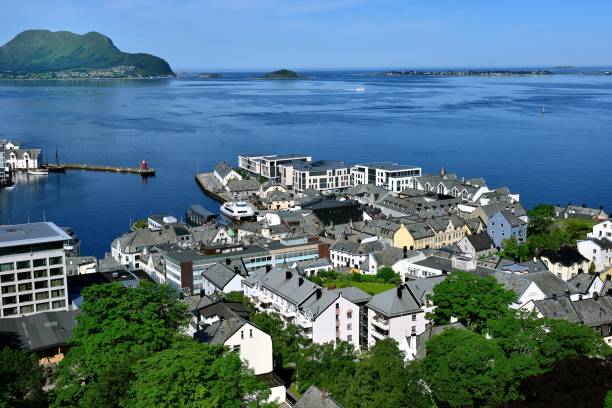 istock Sunlight on Alesund from Mount Aksla 1864821290