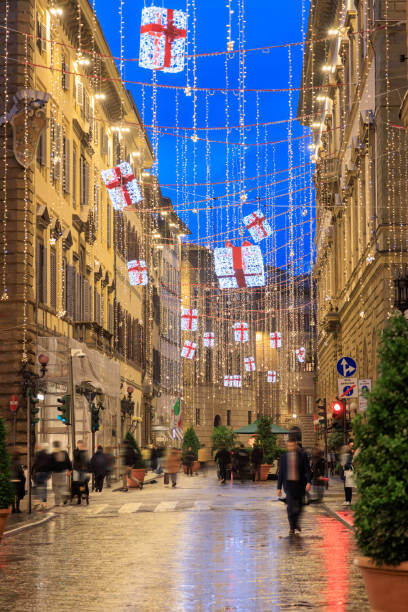 이탈리아 피렌체의 크리스마스 - holidays and celebrations church wall italy 뉴스 사진 이미지