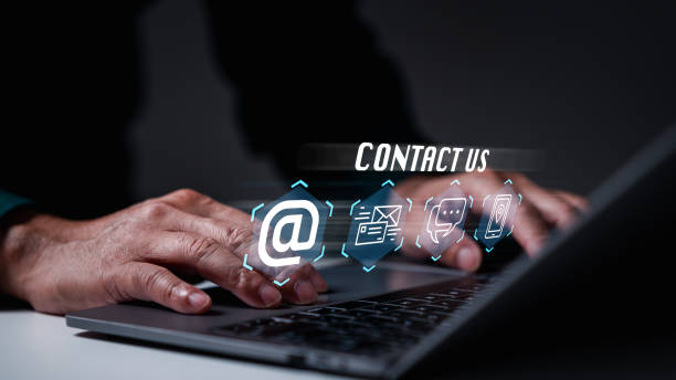 istock Contact us concept. Efficient business communication thrives through various channels, be it mail, mobile, or internet, ensuring prompt support and seamless contact to provide exceptional service. 1864898031