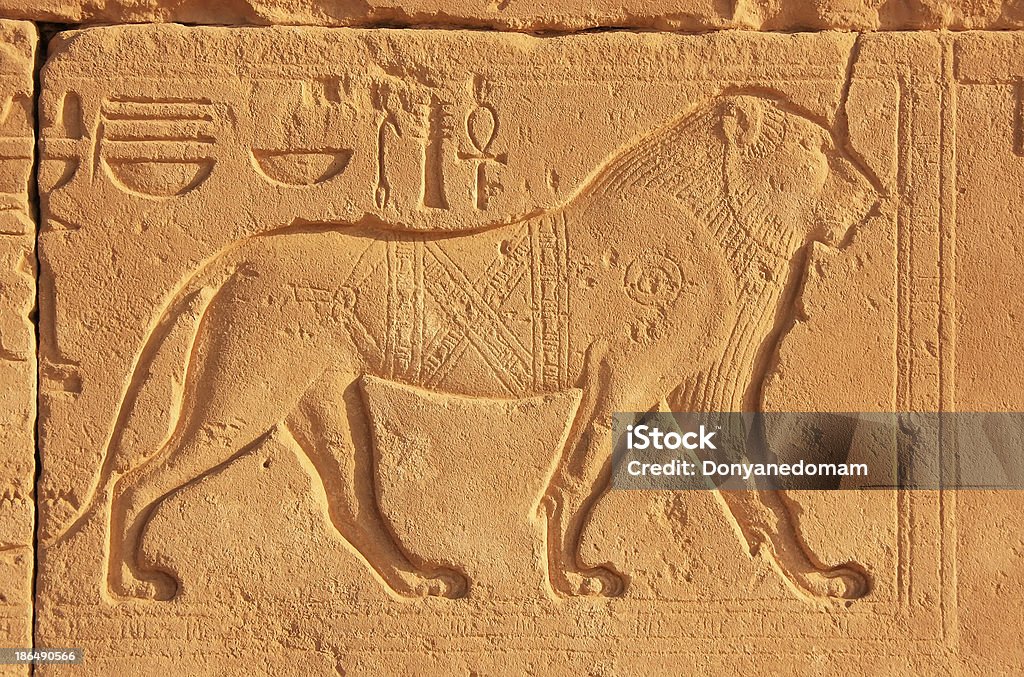 Hiéroglyphe sur les murs antiques du temple de Karnak, à Louxor - Photo de Afrique libre de droits