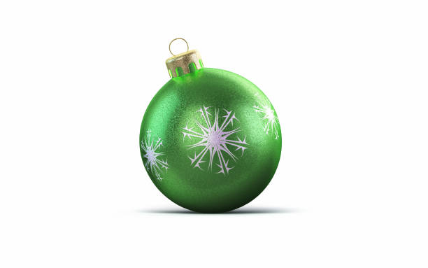 istock Green Christmas Ornament, Object + Shadow Clipping Path 1864922918