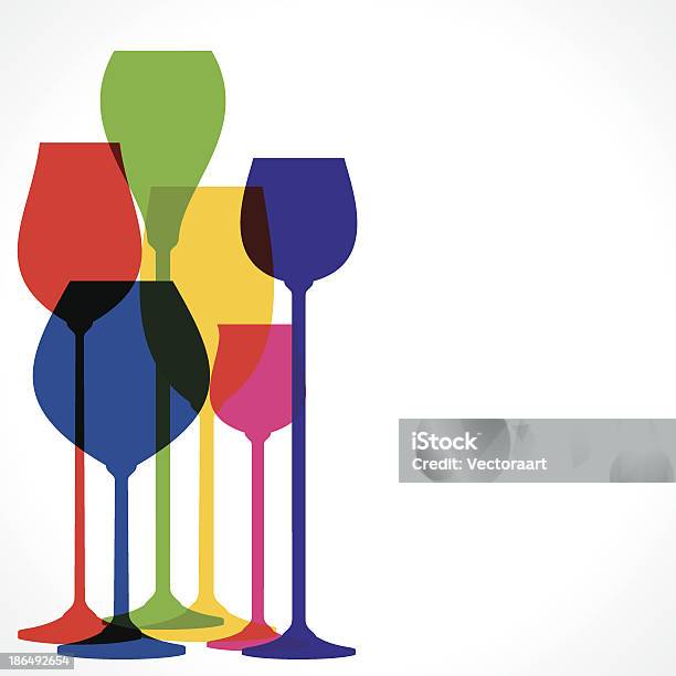 Cor Copo De Vinho - Arte vetorial de stock e mais imagens de Cocktail - Cocktail, Recepção de Casamento, Abstrato