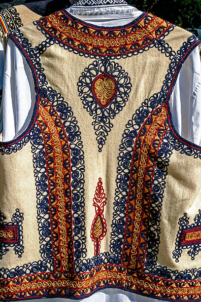 istock Traditional Romanian folk costume.Detail 186494280