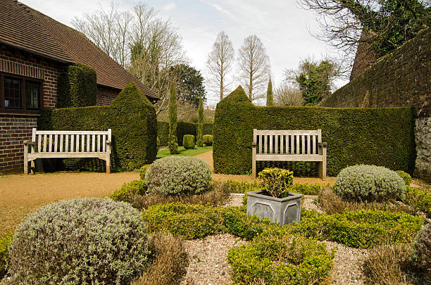 Petersfield Physic Gardens View of the public Physic Gardens in the market town of Petersfield, Hampshire petersfield stock pictures, royalty-free photos & images