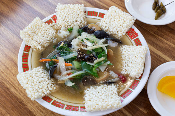 istock Scorched Rice Soup with Seafood 1864948305