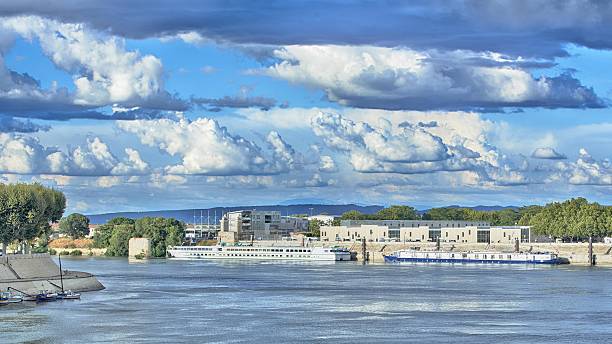 istock River ships in Arles, France, HDR 186494867