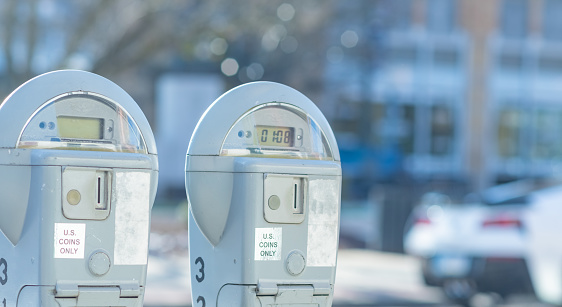 Street meter for the coins USA