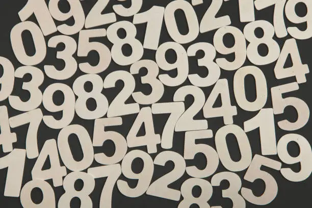 Photo of Background or texture of numbers. Banking or currency. Business and economic growth.