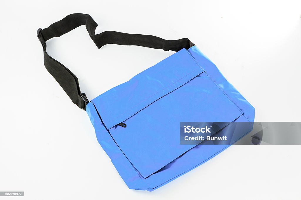 blue Shoulder bag isolate blue Shoulder bag isolate on white background Bag Stock Photo