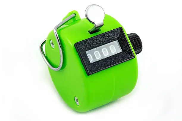 Photo of green hand counting machine