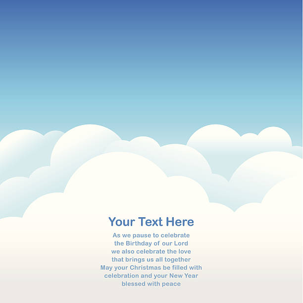 Sky Background for greeting card vector art illustration