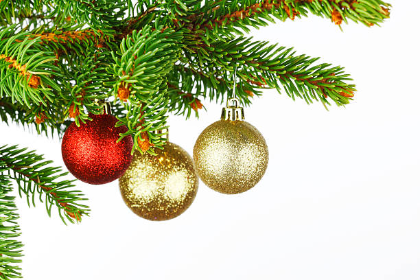 istock Christmas decoration on fir 186504516