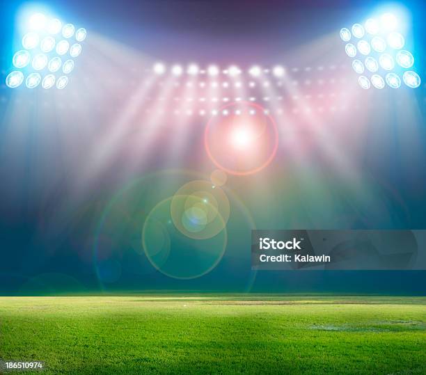 Lights Stock Photo - Download Image Now - Soccer Field, Backgrounds, Floodlight