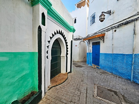 Tangier kasbah street in Morocco