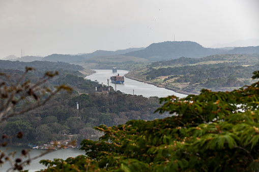 panama canal in panama city, panama.