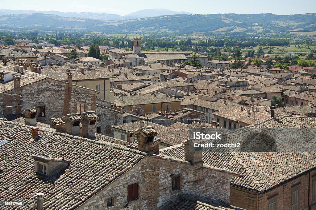 Gubbio, O'Iai panorama of the city of Gubbio (Umbria) Ancient Stock Photo