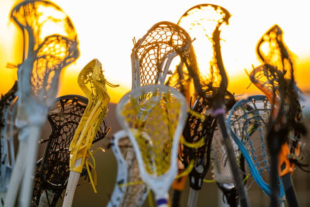 Girls Lacrosse Sticks at Sunset 5