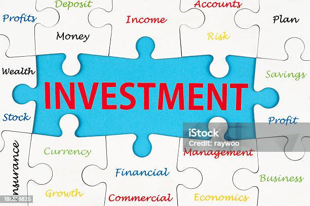 Investment Words Stock Photo - Download Image Now - Business, Challenge, Concepts