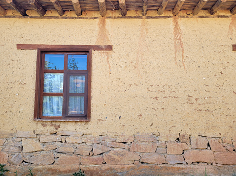 adobe wall and window background