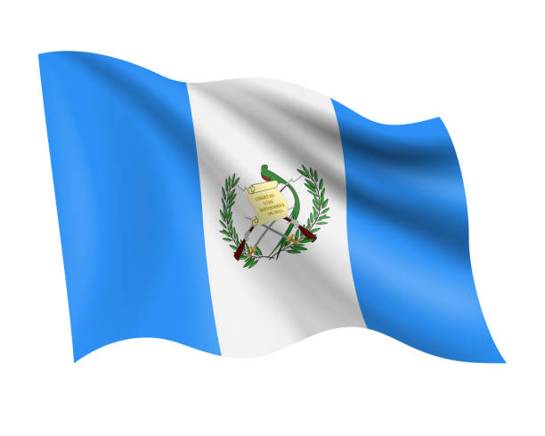 istock Guatemala - vector waving realistic flag. Flag of Guatemala isolated on white background 1865221291