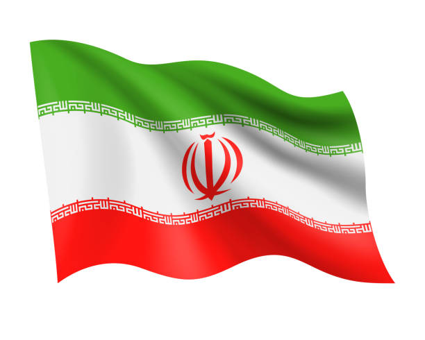 istock Iran - vector waving realistic flag. Flag of Iran isolated on white background 1865221311