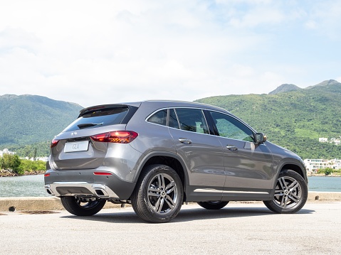 Hong Kong, China Jan 15 , 2023 : Mercedes-Benz GLA 200 SUV 2023 Test Drive Day Oct 11 , 2023 in Hong Kong.