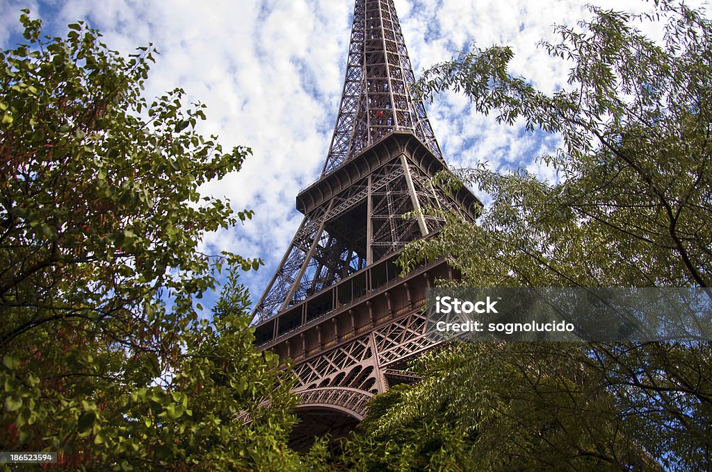 Eiffel tower particular of Eiffel tower in Paris city Architecture Stock Photo