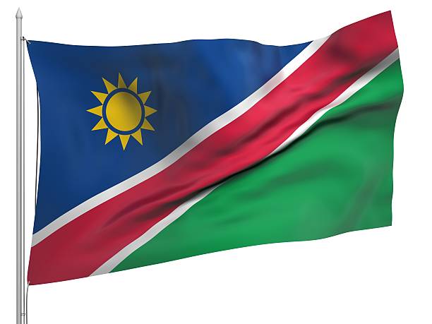 istock Flying Flag of Namibia - All Countries 186523738