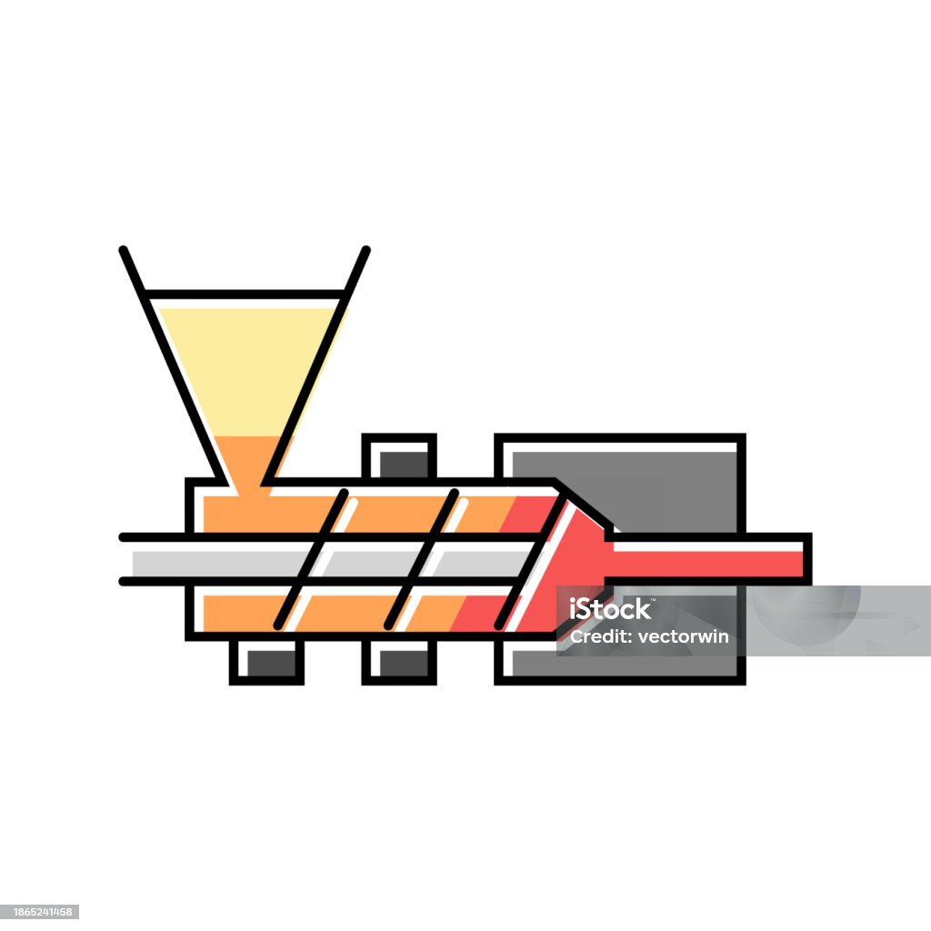 Extruder Bitmap Ilustración de Ilustración Vectorial De Ingeniería De Materiales De ...