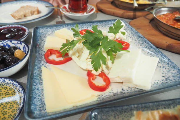 istock Cheese platter with different kinds of cheese 1865256553