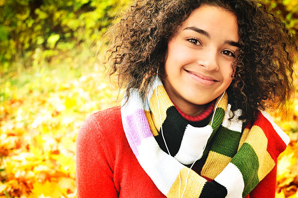 istock Female student in warm autumn 186525958
