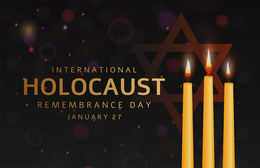 Holocaust Remembrance Day background, banner design. Vector illustration. EPS10