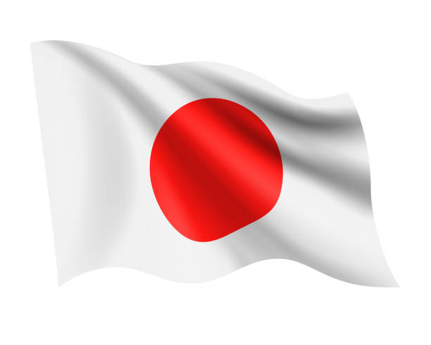 istock Japan - vector waving realistic flag. Flag of Japan isolated on white background 1865280855