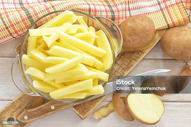 Sliced Potato Stock Photo - Download Image Now - Agriculture, Bowl, Brown