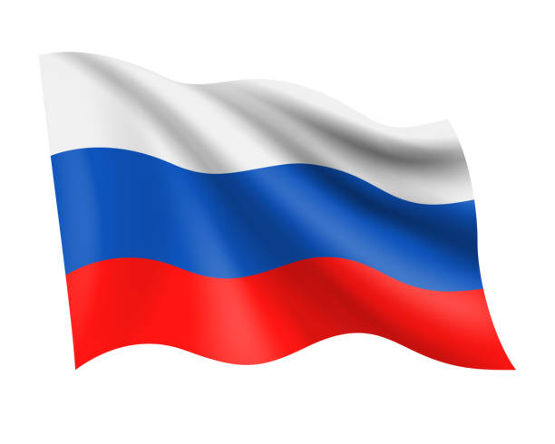 Russia - vector waving realistic flag. Flag of Russia isolated on white background Russia - vector waving realistic flag. Flag of Russia isolated on white background russia flag stock illustrations
