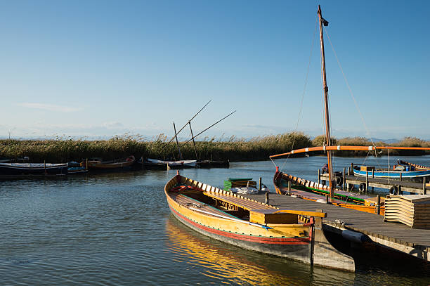 boats in Albufera, Valencia, Spain