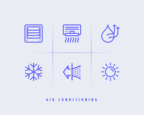 Air conditioning icons