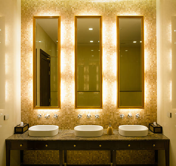 istock Modern style interior design of a bathroom 186530810