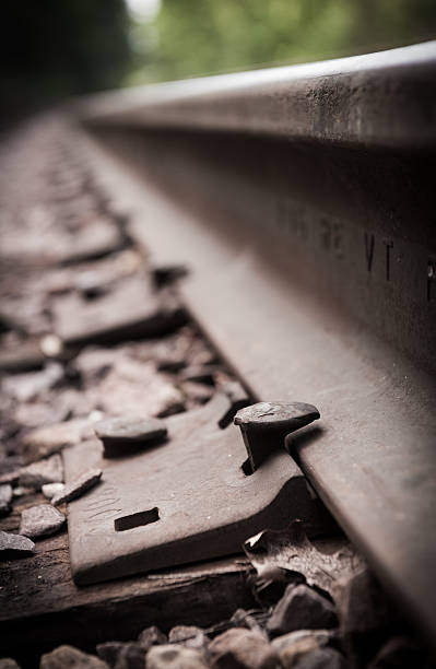 Railroad tie stock photo